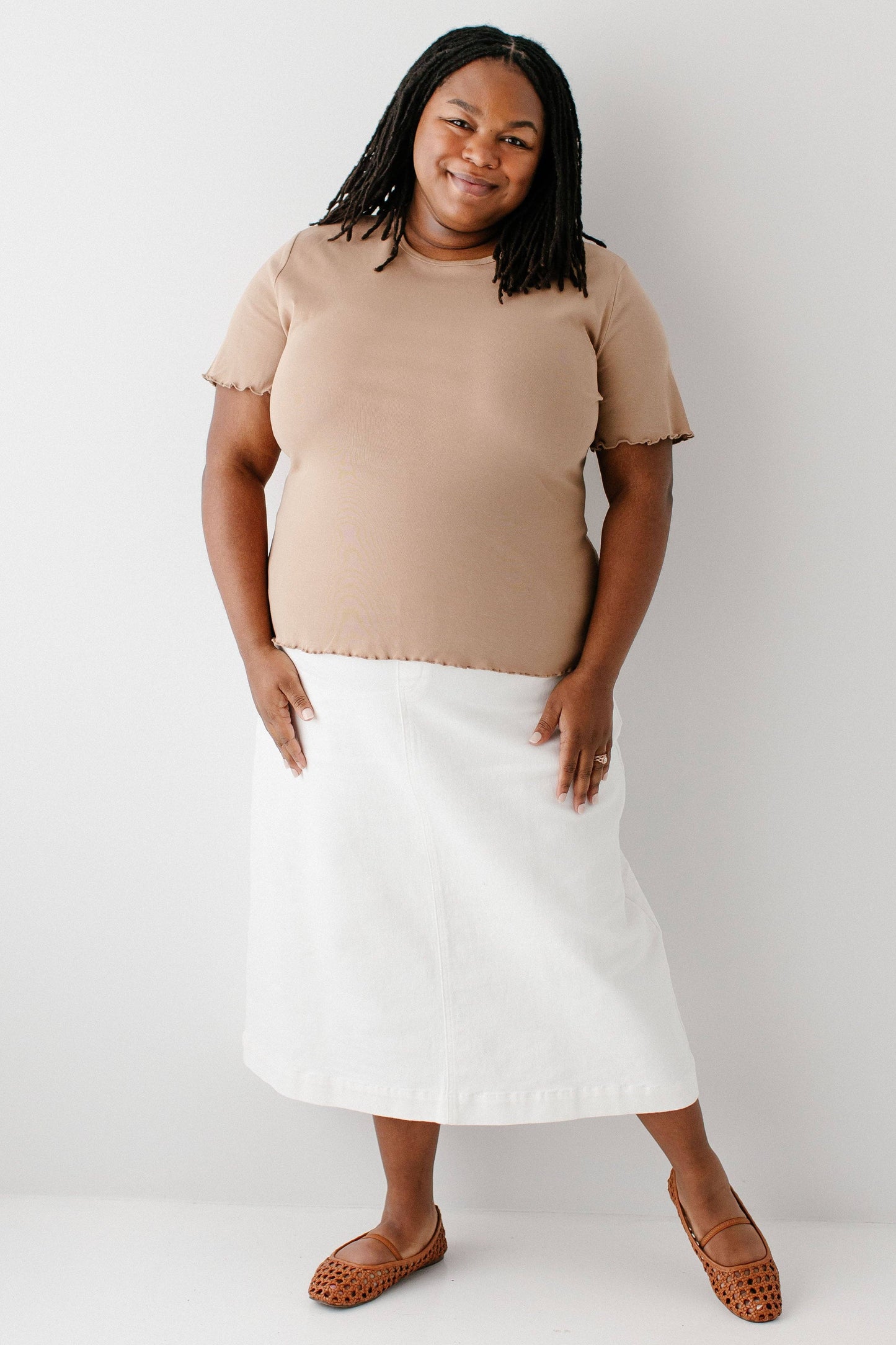 'Hillary' Lettuce Hem Top