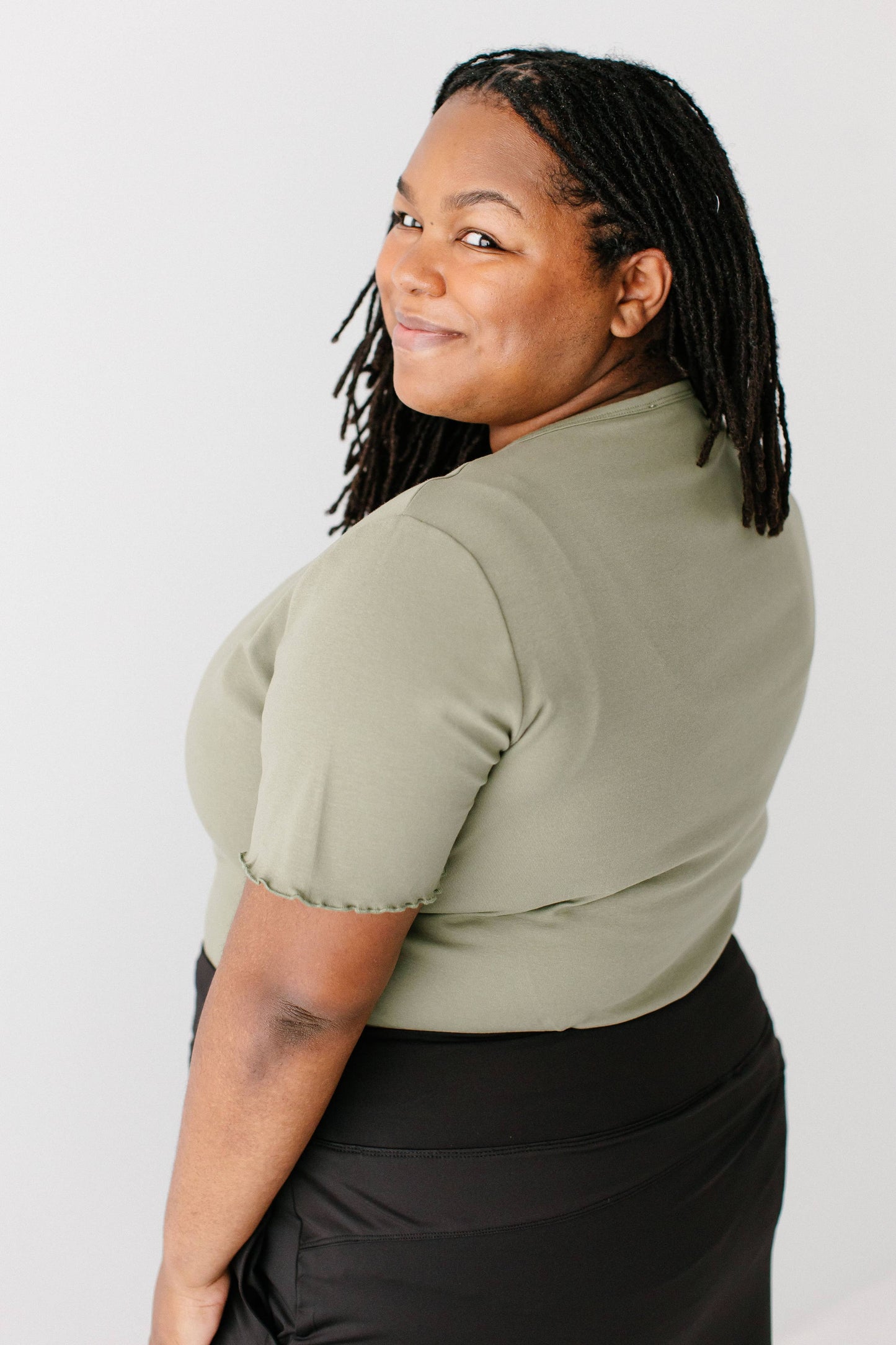 'Hillary' Lettuce Hem Top