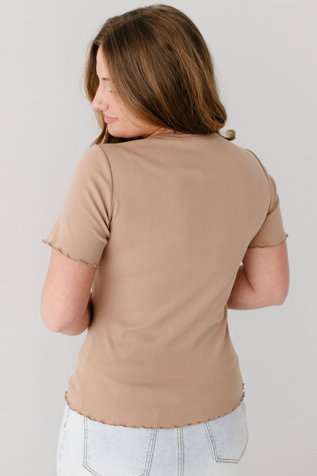 'Hillary' Lettuce Hem Top
