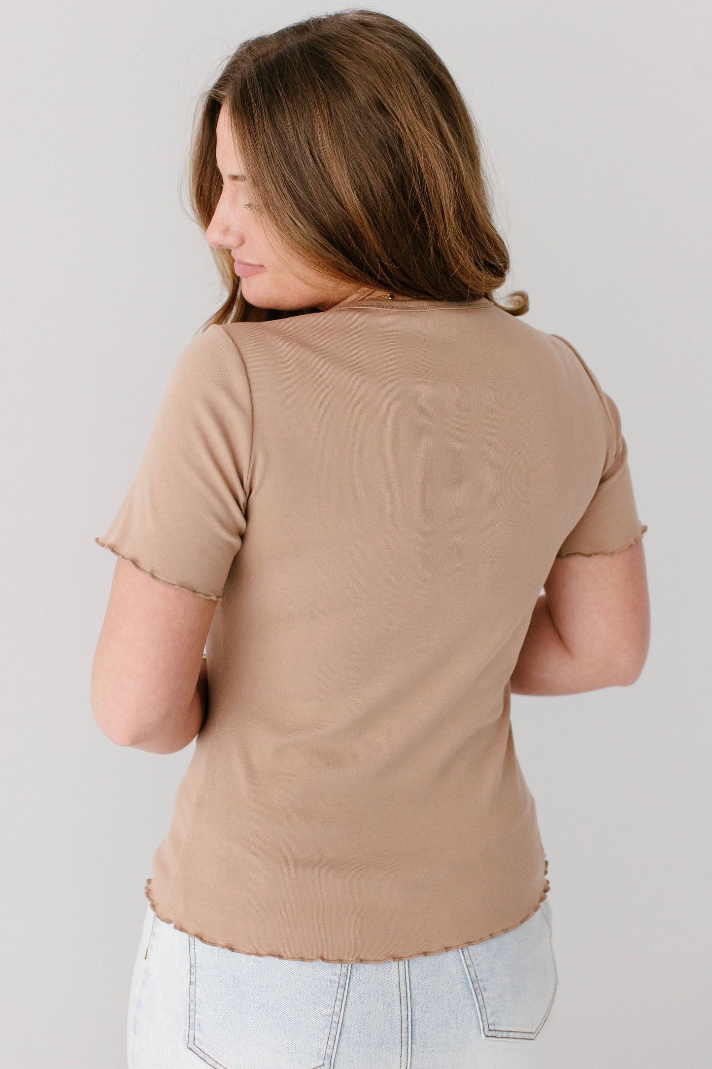 'Hillary' Lettuce Hem Top