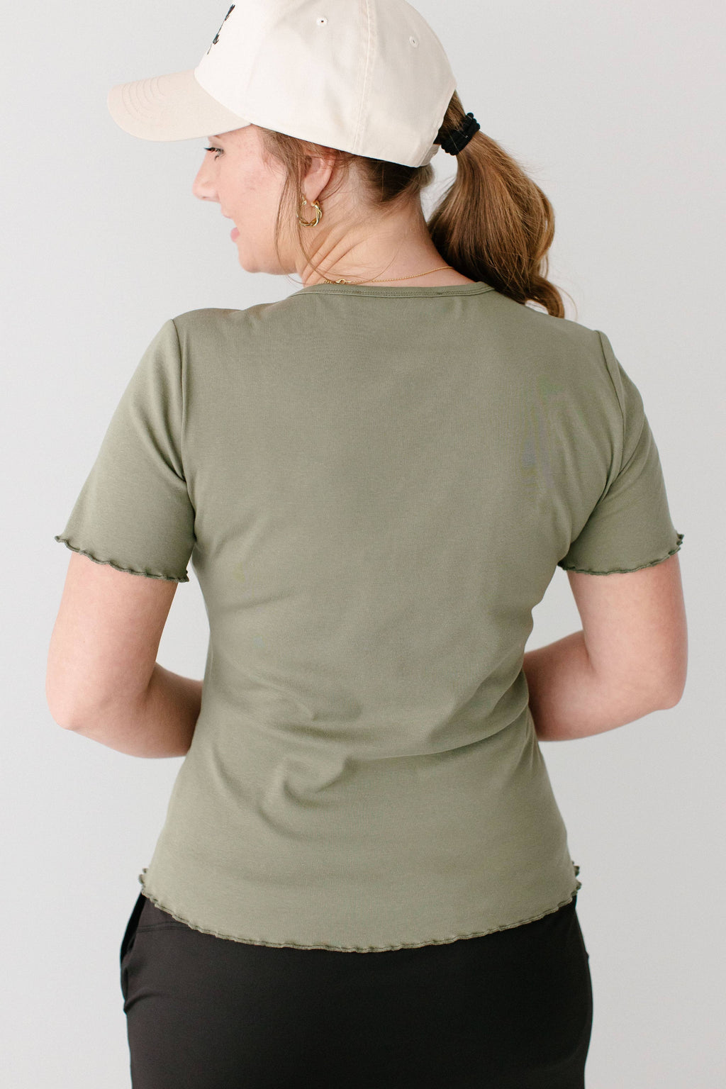 'Hillary' Lettuce Hem Top