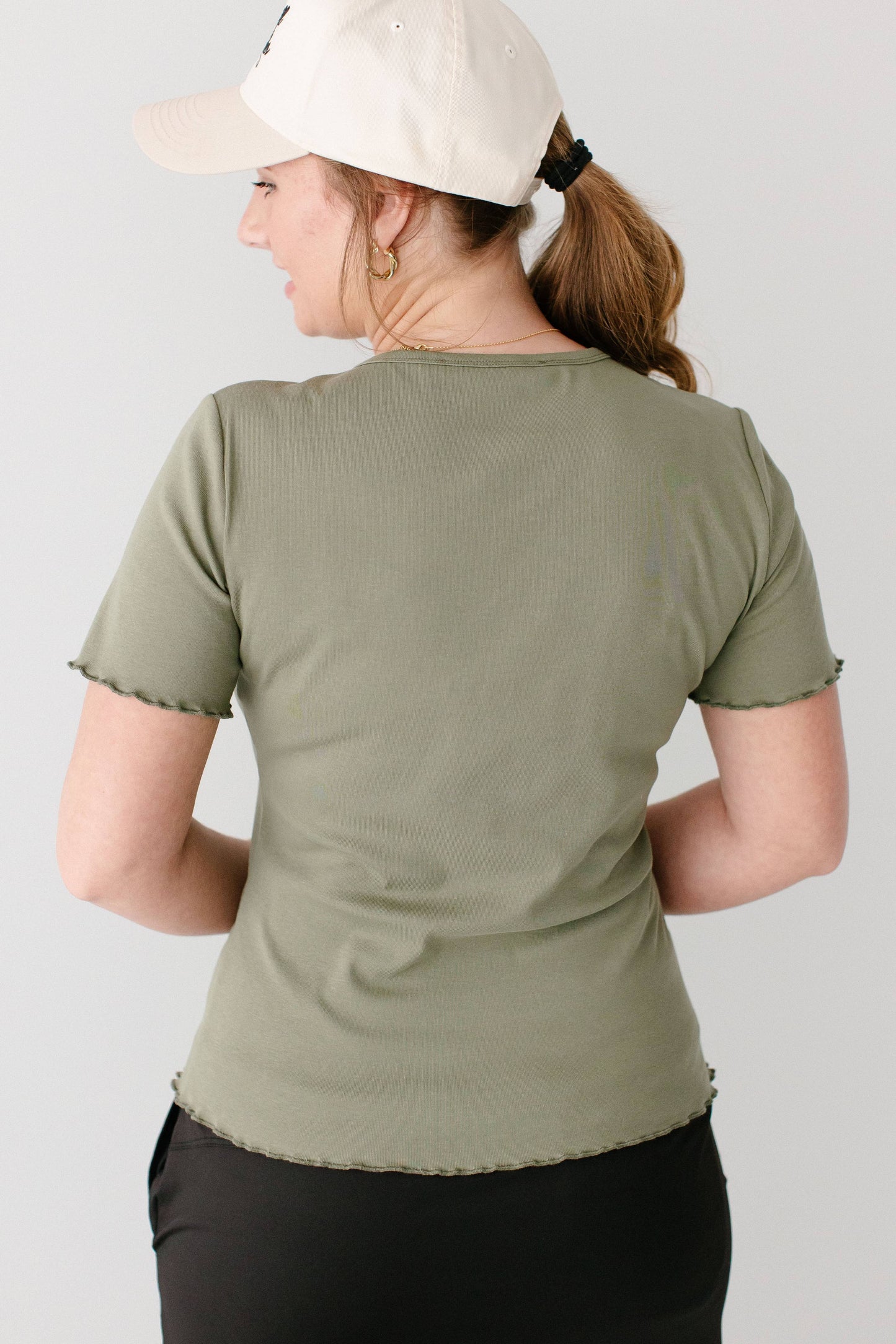 'Hillary' Lettuce Hem Top