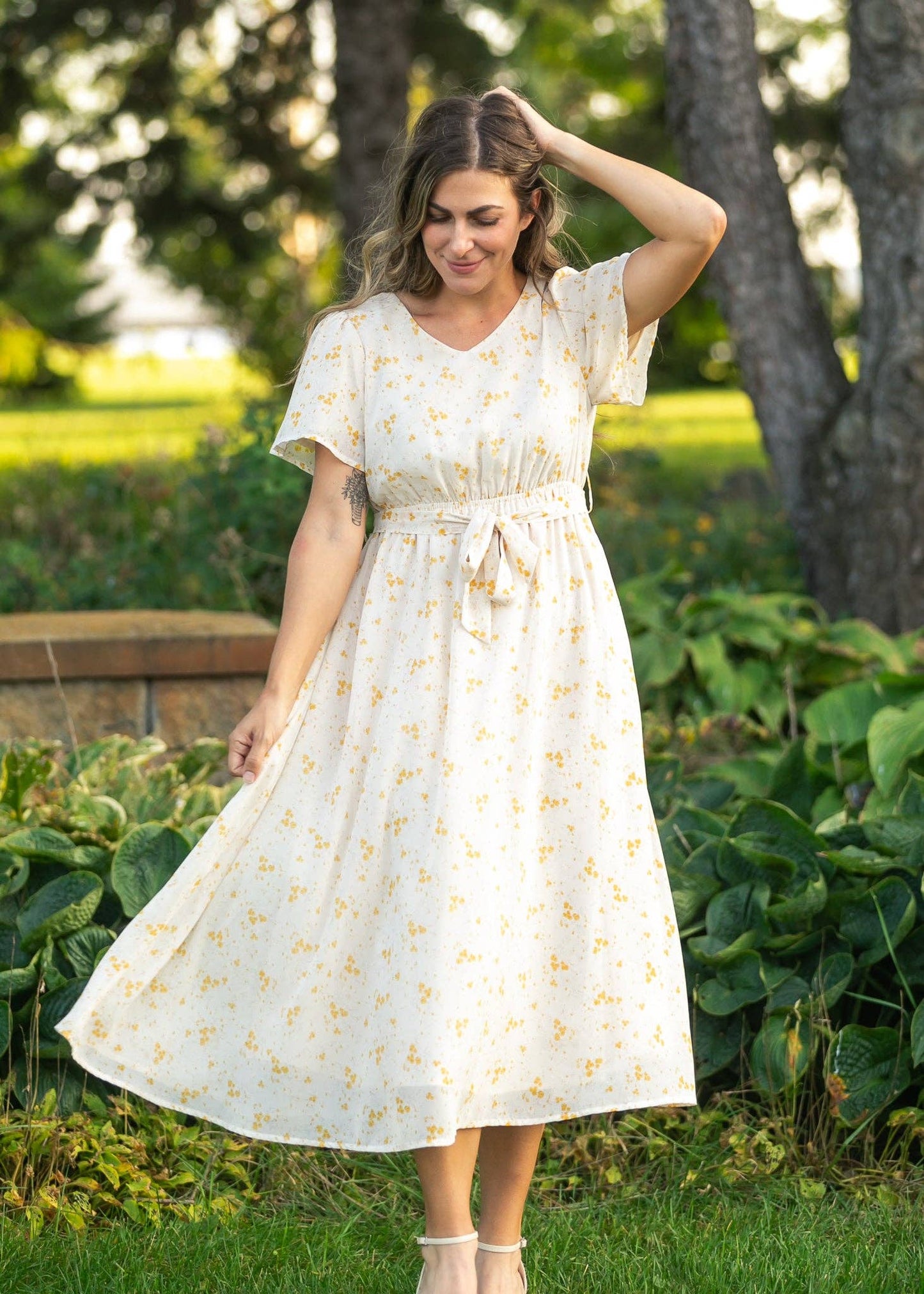 Lilia Flutter Sleeve Maxi Dress